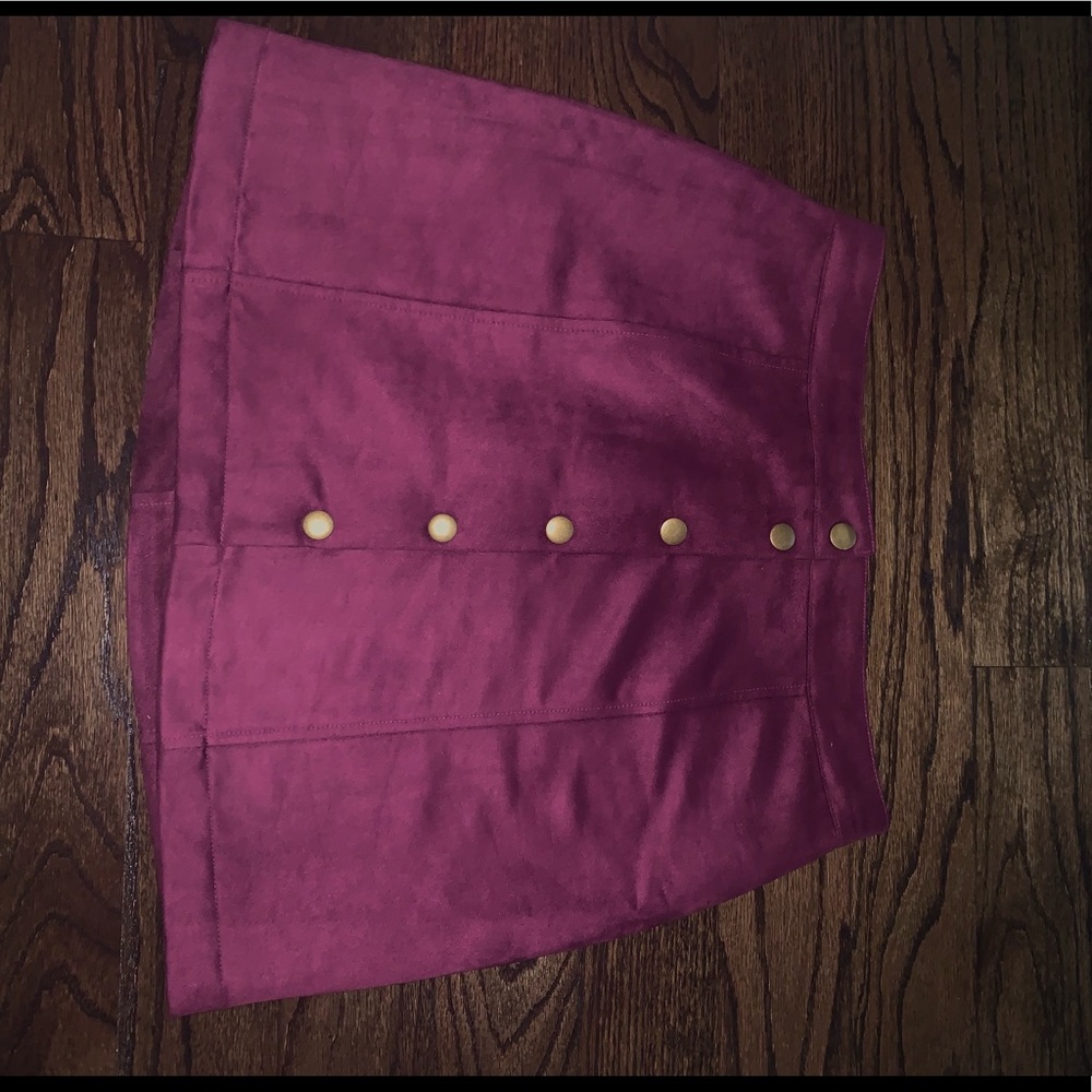 Old Navy Purple Button Skirt